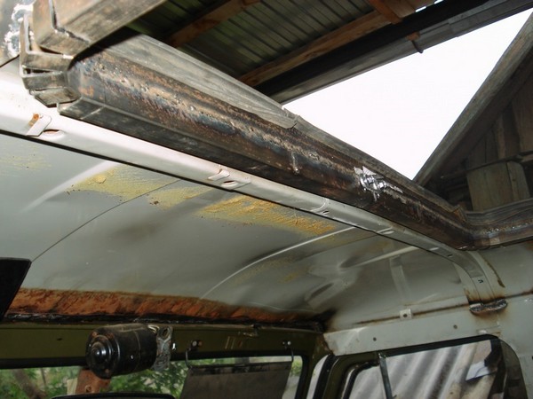 установка люка в крышу УАЗ 469