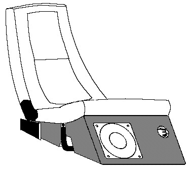 Размещение акустической системы под передними сиденьями ВАЗ 2113, 2114, 2115
