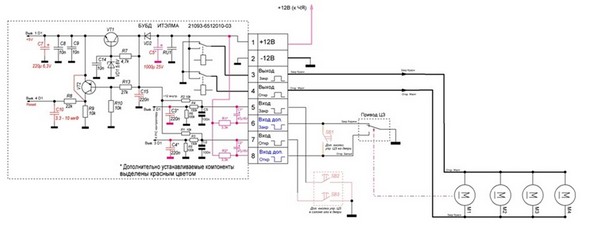 Доработка контроллера центрозамка и сопряжение с сигнализацией ВАЗ 2110, 2111, 2112Доработка контроллера центрозамка и сопряжение с сигнализацией ВАЗ 2110, 2111, 2112