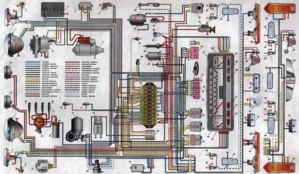 Схема проводки ВАЗ 2101