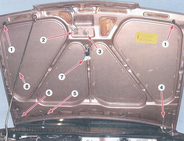 статья про снятие и установка капота на автомобиле ваз 2108, ваз 2109, ваз 21099