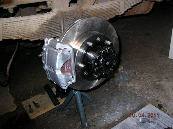 Установка передних и задних  дисковых тормозов УАЗ 39094