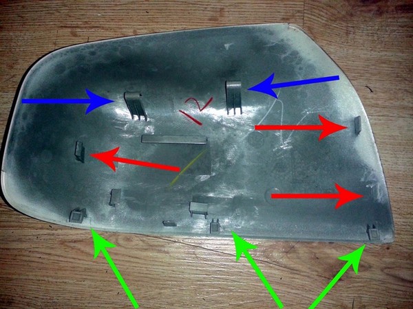 Как снять накладки с боковых зеркал заднего вида Nissan X-Trail