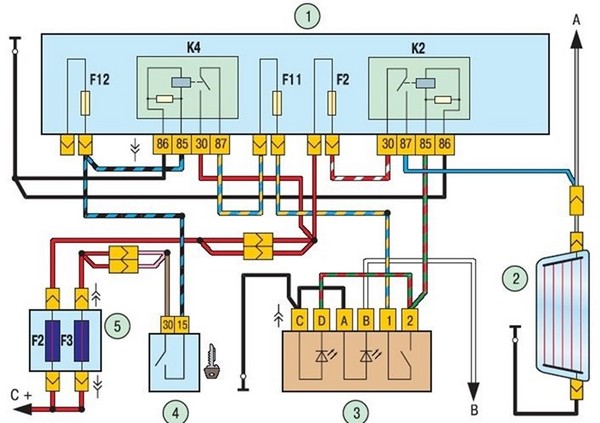 Схема подключения генератора Лады Приоры к системе автомобиля