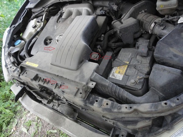 Снятие радиатора двигателя Nissan Murano I