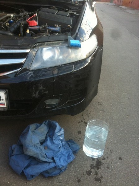 Полировка передних фар Honda Accord 7 Полировка передних фар Honda Accord 7