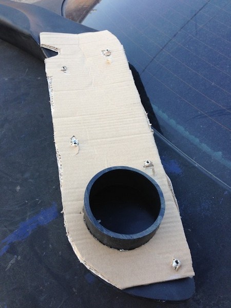 вырезаем шаблон для установки шноркеля на toyota land cruiser 100