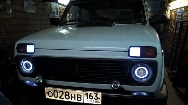 Доработка ангельских глазок для НИВЫ