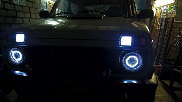 Доработка ангельских глазок для НИВЫ